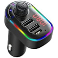 Pikkukuva 1 / 5: Auton FM-lähetinsovitin, RGB-tunnelmavalo Bluetooth 5.0 Wirel