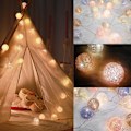 Miniatyrbilde 4 av 5: Bomullsball lyslenke, hjemtekstiler juledekorasjon, 4.5