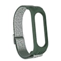 Pikkukuva 2 / 5: Xiaomi Mi Band 3 / 4 / 5:lle Twill 8-muotoinen Solki Ranneke (Tummanvihreä)