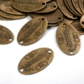 Miniatyrbillede 1 af 5: 100 stk./sæt Håndlavede Metalvedhæng Smykkefremstilling Tilbehør Han