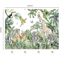 Pikkukuva 5 / 5: 1kpl 200x150cm kuitukangas tapetti viidakon eläimet kirahvi elefantti