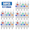 Miniatyrbillede 1 af 5: 50 stk. karbid mikrobor sæt 0,1-1,0 mm PCB borebit til CNC gravering ( )