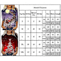 Miniatyrbilde 2 av 2: Dame Julemotiv Trykt T-skjorte Trekvart Erme Tee Rund Hals Jul Casual Bluse Topper (XL C)