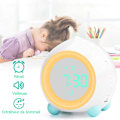 Miniatyrbillede 5 af 5: Lyserende vækkeur til børn, digital LED-nattelys, smart USB