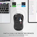 Miniatyrbilde 2 av 5: Bluetooth-mus, 2.4g Bluetooth Trådløs Mus Dobbel Modus (bluetooth 5.0+usb), Datamus Med Usb-mottaker