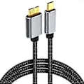 Miniatyrbild 1 av 5: USB Type C till b-kabel USB C till b 3.0-kabel 5 Gbps Datasynkroniseringssladd Nylonladdningssladd 25/50/100/150/200 cm (1 m)