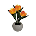 Miniatyrbilde 1 av 3: Ny LED Tulip Nattlys Simuleringsblomst Bordlampe Atmosfære Lampe Hjemmeinnredning (Oransje)