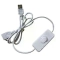 Miniatyrbillede 2 af 5: 100 cm USB-kabel forlængerledning med ON/OFF-kontakt USB-kabel forlænger Toggle USB-strømforsyningsledning Holdbare adaptertilbehør (A2 501 Hvid)
