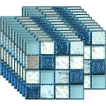 Miniatyrbild 1 av 5: 20 st. Mosaikplattor Dekal Blå (10 x 10 cm / 4 x 4 tum)
