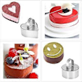 Miniatyrbillede 4 af 4: 6 stk. dessertring i rustfrit stål, dessertringsæt i rustfrit stål, kageringe, dessertringsæt med løfter & stamper