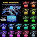 Miniatyrbilde 2 av 5: Solcellesystemet 3D Optisk Illusionslampe Univers Rom Galakse LED Nattelys med Fjernkontroll for Rom Elskere Gutter og Jenter som en Best Gave (Solcellesystemet)