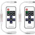 Miniatyrbillede 1 af 5: 2 stk. RF Mini LED Strip Controller, 11 knapper RF trådløs fjernbetjening til monokrom RGB LED Strip 5