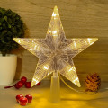 Miniatyrbillede 5 af 5: Juletræstjerne med 10 LED-lys, juletræspynt, Li
