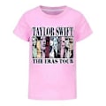 Miniatyrbild 1 av 3: 9-16 År Barn Ungdomar Pojkar Flickor Taylor Swiftie Tryck T-shirt Sommar Vardagliga Toppar (15-16 År Rosa)