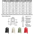 Miniatyrbilde 2 av 5: Trendy skinnjakke for kvinner, jakke med ståkrage, tynn skinnjakke for vår og høst (4XL Off-white)