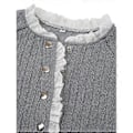 Miniatyrbild 4 av 5: Långärmad hösttopp för damer med volang, ståkrage, enkel t-shirt, blus, tunika, ledig lös t-shirt, aprikos S (S aprikos)