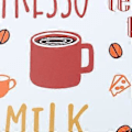 Miniatyrbillede 4 af 5: 6 stk. Tegneserieprint Vandtæt Spisebordsmåtte Skridsikker Varmeisolerende Dækkeserviet (Orange)