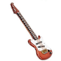 Miniatyrbild 4 av 5: 5.9in Mini Gitarr Modell Delikat Miniatyr Musikinstrument Gitarr Modell Kaffe med Guldrep