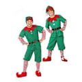 Pikkukuva 4 / 5: Joulutonttuasu Joulupuku lapsi aikuinen vanhempi-lapsi puku Joulu cosplay -asu (90CM mies)