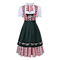 Pikkukuva 2 / 5: Naisten Oktoberfest Oluttyttö Puku Baijerilainen Perinteinen Dirndl Mekko Cosplay Naamiaisasu (M Tummanvihreä)
