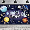 Pikkukuva 1 / 5: 7x5ft Avaruus Tausta Poika Avaruusteemainen Tausta Banneri Galaksi Astronautti Syntymäpäiväjuhlat Koriste Poika Sininen Planeetta Raketit Tarvikkeet Valokuvaus