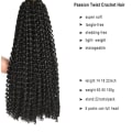 Miniatyrbild 4 av 4: Twist Hair, 22 trådar 14 tum Crochet Braids Meches För Flätor