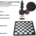 Miniatyrbilde 3 av 5: 31x31cm 3 i 1 sjakkbrett, magnetisk sjakkbrett med sjakk, brikker, backgammon for barn og