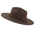 Miniatyrbillede 1 af 3: Herre Fedora Hatte Dame Jazz Hat Unisex Bredskygget Panama Stil Hat Filt Kasket (Kaffe)