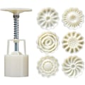 Miniatyrbild 1 av 5: 1 Set 50g 3D Blomster Månekakeform Handpress Månekakeform med C