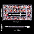 Miniatyrbild 5 av 5: Nagelstenar Kit, Nagelsmycken Dekorationer med Vaxpenna Platta AB Stenar Kit DIY Hantverk Ädelstenar för Naglar, Skor, Kläder, Smycken (600 Röda Diam