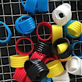 Miniatyrbilde 4 av 5: 4 stk Tennis Racket Grip Fix Ringer Myke Silikon Elastiske Racket Håndtak Gummiring Sportsutstyr (Macaron Pulver)