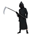 Pikkukuva 4 / 5: Lasten Kuoleman Asu Halloween Kuoleman Asu Lapsille Pojille Tytöille, Lasten Kuoleman Viitta ja Viikatesetti Z 001 XL(XL Z 001)