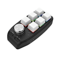Miniatyrbilde 1 av 5: Tilpasset programmeringsmakroknapp-tastatur 6 taster 1 knapp Kopier lim inn USB RGB (Hvit Bluetooth)