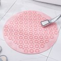Miniatyrbillede 1 af 3: (Pink, 30 x 30 cm) Rund Massage Bademåtte i PVC, Skridsikker Brusematte B