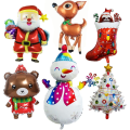 Miniatyrbillede 1 af 5: 6 stk. Jule Aluminiumfolie Balloner Stor Snemand Julemand T