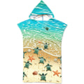 Miniatyrbilde 1 av 3: 1 stk. Strandhåndkle Blå Skilpadde Badeponcho for Voksne, Stor Størrelse A