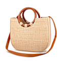 Miniatyrbillede 5 af 5: Beige shopper, dame flaskeholder, sølv snoet ramme