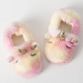 Miniatyrbilde 2 av 5: Myke og koselige tøfler for babyjenter, tegneserie-design, varme vintersko for innendørs (Innvendig lengde 19,5 cm)