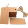 Miniatyrbillede 1 af 5: 200 stk. Kraft-etiketter Gavemærker 4,5 x 9 cm Etiket-etiketter til bryllup, B