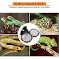 Miniatyrbillede 2 af 5: Reptilfoder og Vandskåle Kamgekko Multipurpose Reptilfoder Vandfodringsskål (Dobbelt Skål sort) (sort)