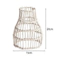 Miniatyrbillede 3 af 5: Flet Lampeskærm Dekoration Rattan Lampeskærm til Hængelampe Hotel Hjem