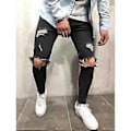 Pikkukuva 1 / 5: Miesten farkut Uudet revityt slim-fit miesten vaatteet housut miesten vaatteet skinny (4XL musta)