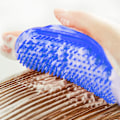 Pikkukuva 2 / 5: 2ps Bleu Brosse de toilettage pour chien - Brosse de bain pour