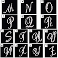 Miniatyrbild 5 av 5: JUSCH Bokstavsbrotsch Smycken Initial Rhinestone Brotsch för Kvinnor Hantverk Silverfärgad -------P,WZ-1107R