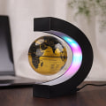 Miniatyrbilde 2 av 4: Nior Flytende Jordklode med C-formede Fargerike LED-lys, Anti-Gra