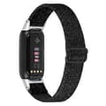 Elastiskt Nylon Klockarmband Solo Loop Justerbar Ersättningsrem Kompatibel För Fitbit Luxe(Svart)