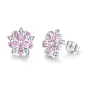 Miniatyrbillede 1 af 3: Dames Øreringe Dobbelt Roset Øreringe Med Cubic Zirconia, Gave