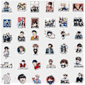 Miniatyrbilde 3 av 5: BTS Klistremerker 76 stk Vanntette Vinylklistremerker Passer for Bærbar PC MacBook, Skateboards, Bagasje, Biler, Sykler, Soverom, Motorsykkel, PS4, Xbox ONE