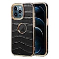 Pikkukuva 1 / 5: Denior Krokodillikuvioinen PU-kotelo iPhone 12 Pro Maxille (Musta)