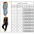 Miniatyrbilde 4 av 4: Dame vår sommer casual løse lange bib bukser jumpsuits baggy bomullslin look romper overalls bukser pluss størrelse (L himmelblå)